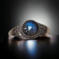 Bracelet Labradorite Ethnique rigide Argent 925