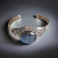 Bracelet Labradorite Ethnique rigide Argent 925