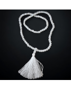 Collier Mala Pierre de lune 108 pierres rondes 8mm
