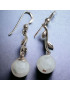 Boucles d'oreilles Pierre de lune boules Argent 925