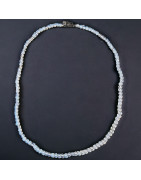 Collier Pierre de lune perles de 4mm facettées