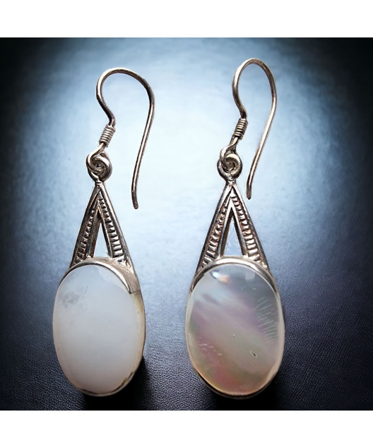 Boucles Nacre Argent 925