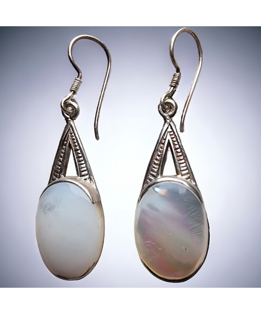 Boucles Nacre Argent 925