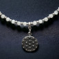Pendentif Fleur de vie sur collier Pierre de lune facettée Argent 925