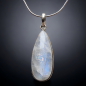 Pendentif Pierre de lune goutte & chaîne Argent 925