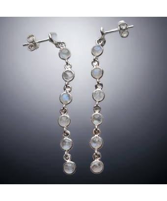 Boucles Pendants Pierre de lune Argent 925