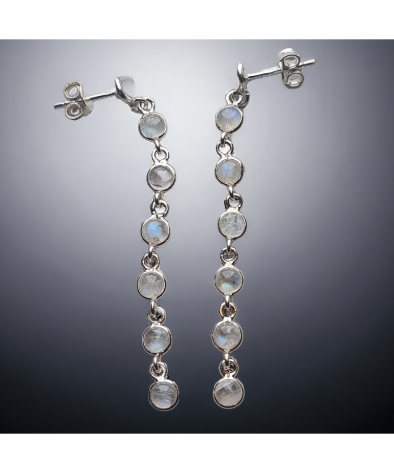 Boucles Pendants Pierre de lune Argent 925