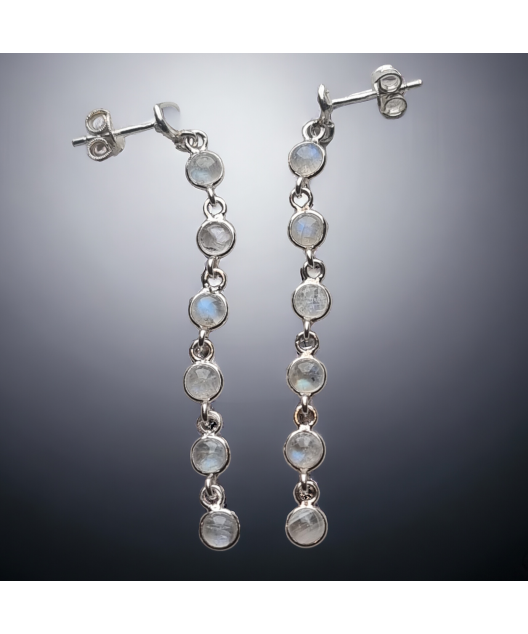 Boucles Pendants Pierre de lune Argent 925