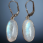 Boucles Pierre de lune ovale Argent 925