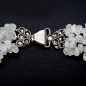 Collier Pierre de lune triple rang fermoir Argent 925