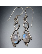 Boucles Pierre de lune Argent 925