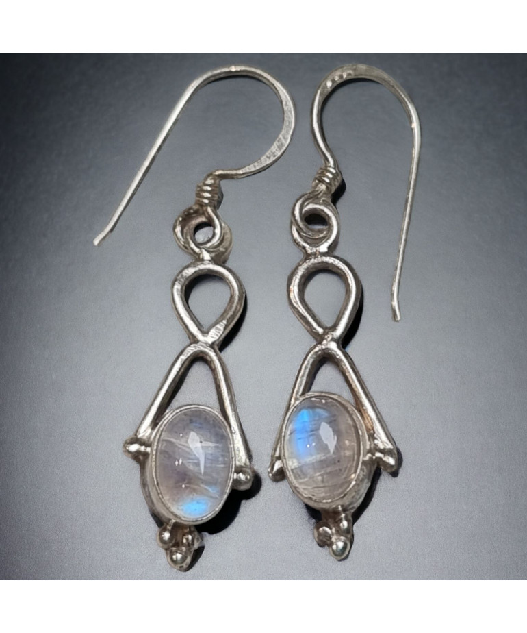 Boucles Pierre de lune Argent 925