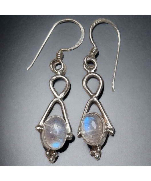Boucles Pierre de lune Argent 925