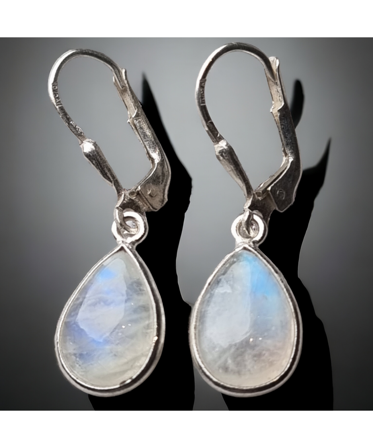 Boucles Pierre de lune Argent 925