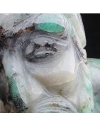Statue Emeraude Brahmane Hindou assis