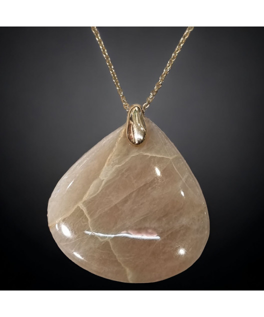 Pendentif Garniérite avec chaîne