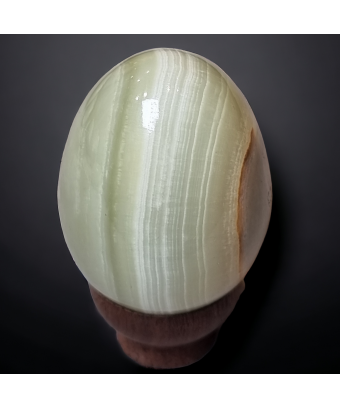 Œuf Onyx vert marbré