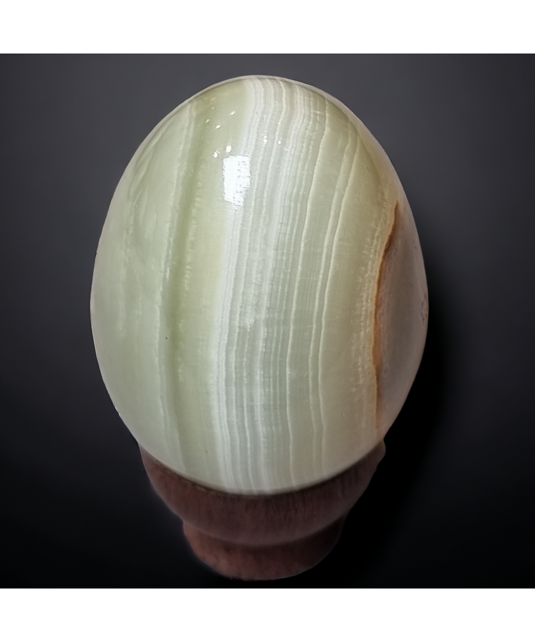 Œuf Onyx vert marbré