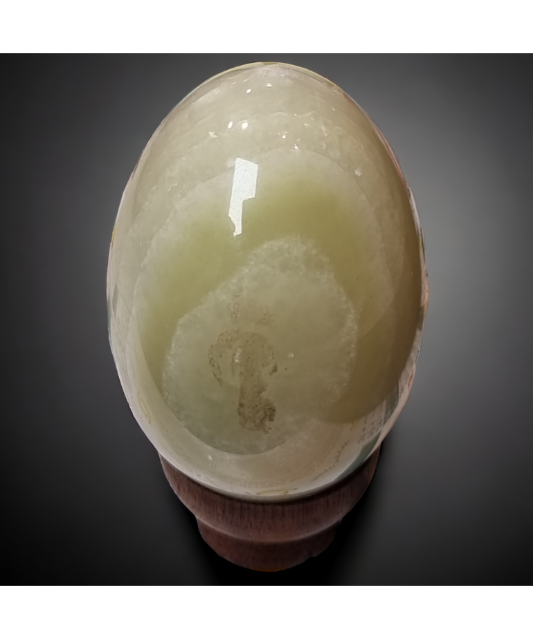 Œuf Onyx vert marbré