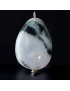 Pendentif Jade blanc bandes noires