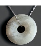 Pendentif Jade Donut avec chaîne