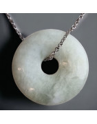 Pendentif Jade Donut avec chaîne