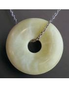 Pendentif Jade de Birmanie Donut avec chaîne