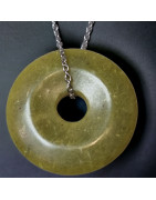 Pendentif Jade Coréen Donut avec chaîne