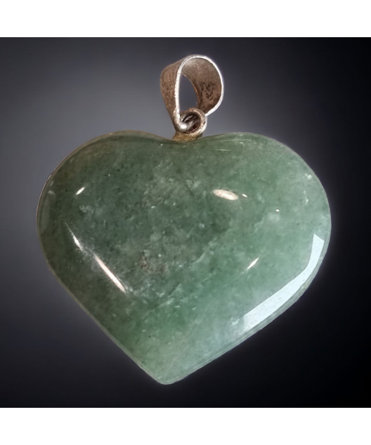 Pendentif Cœur Aventurine verte