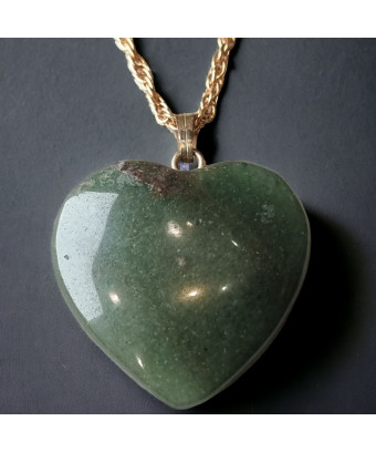 Pendentif Cœur Jade avec...