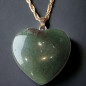 Pendentif Cœur Jade avec chaîne dorée