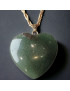 Pendentif Cœur Jade avec chaîne dorée