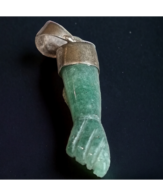 Pendentif Jade main de Figa Argent 925