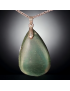 Pendentif Aventurine verte avec bélière et chaîne