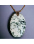 Pendentif Agate arbre sur chaine plaquée or