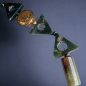 Collier Agate mousse Triangles & Cylindres