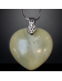 Pendentif Jade Cœur avec bélière et chaîne