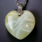 Pendentif Jade Cœur avec bélière et chaîne