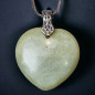 Pendentif Jade Cœur avec bélière et chaîne
