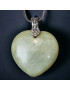 Pendentif Jade Cœur avec bélière et chaîne