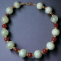 Collier Jade & Cornaline Pierres rondes