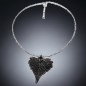 Pendentif Feuille Argent 925 sur collier Labradorite