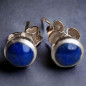 Boucles Lapis-lazuli Boutons Argent 925
