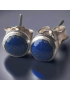 Boucles d'oreilles Lapis-lazuli Boutons Argent 925