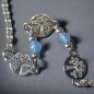 Bracelet Agate bleue & Arbres de vie Argent 925