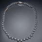 Collier Perles de Majorque grises avec fermoir sécurisé