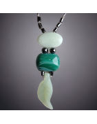 Collier Jade Malachite & Hématite