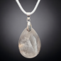 Pendentif Pierre de lune noire sur cordon