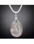 Pendentif Pierre de lune noire sur cordon
