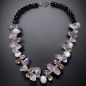 Collier Améthyste Citrine Onyx facettée & Perles baroque